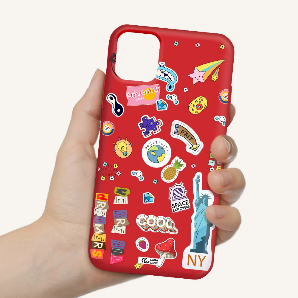 Stickers Apple iPhone 11 Silicone Imperial Red Case