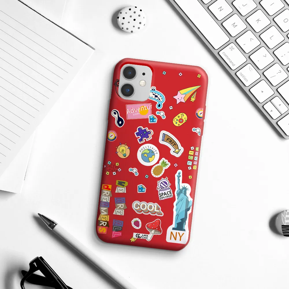 Stickers Apple iPhone 11 Silicone Imperial Red Case