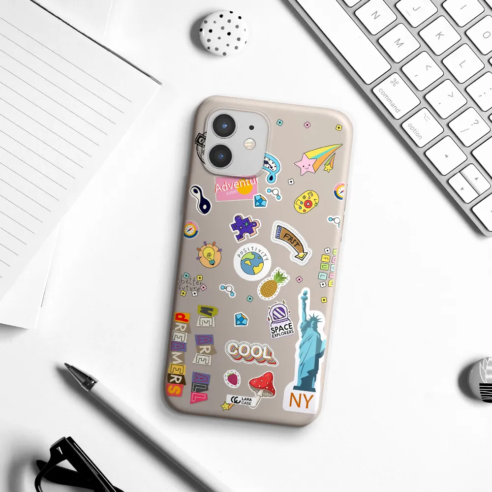 Stickers Apple iPhone 12 mini Silicone Stone Case