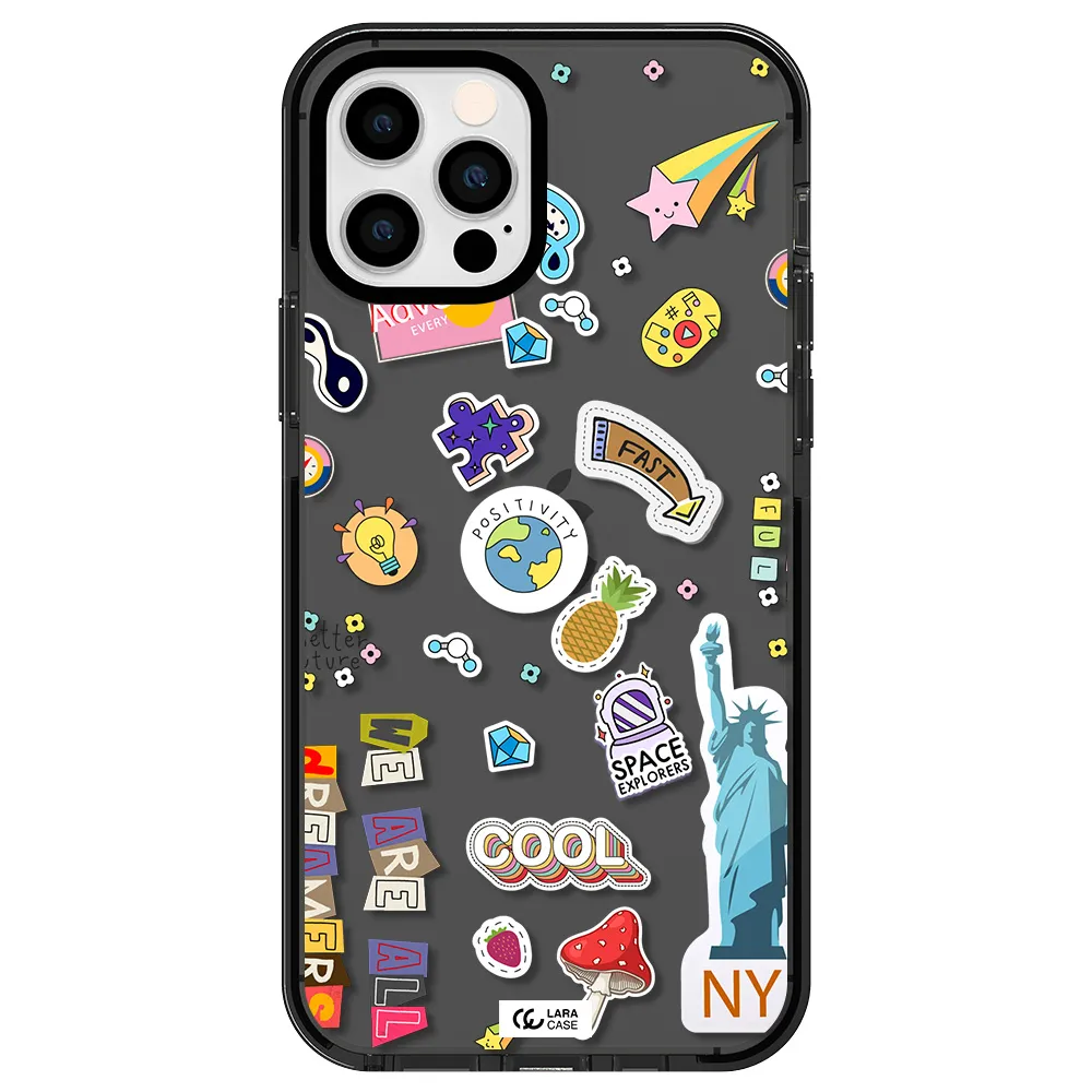 Stickers Apple iPhone 12 pro impact Smoke Black Case