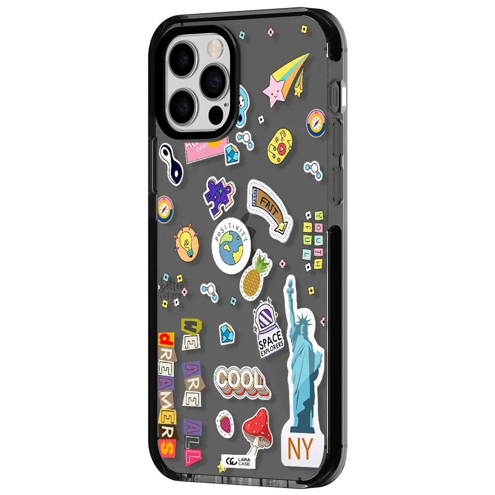 Stickers Apple iPhone 12 pro impact Smoke Black Case
