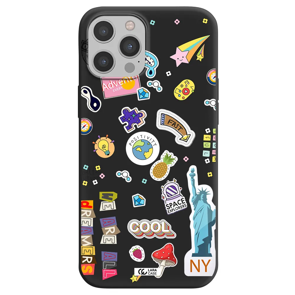 Stickers Apple iPhone 12 pro Silicone black Case