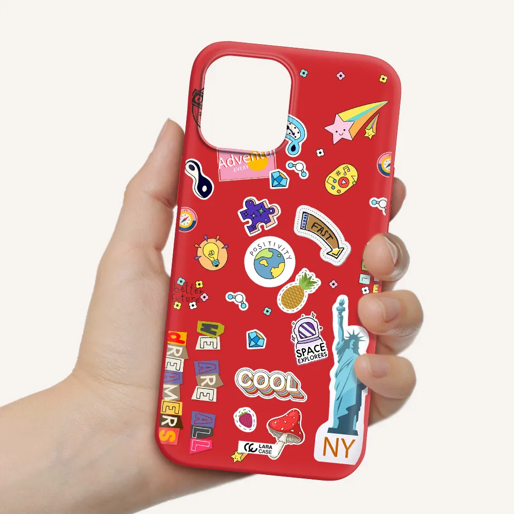 Stickers Apple iPhone 12 pro Silicone Imperial Red Case