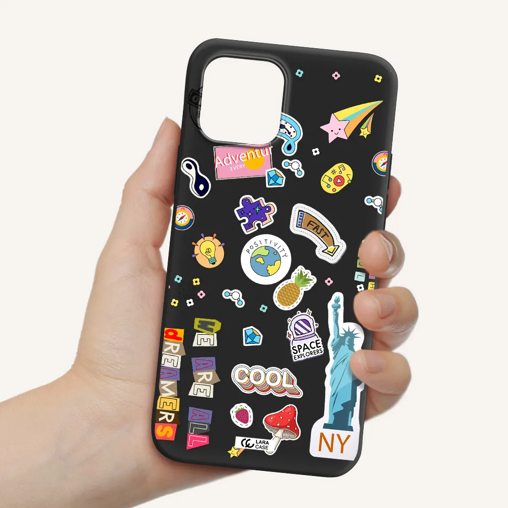 Stickers Apple iPhone 12 Silicone black Case