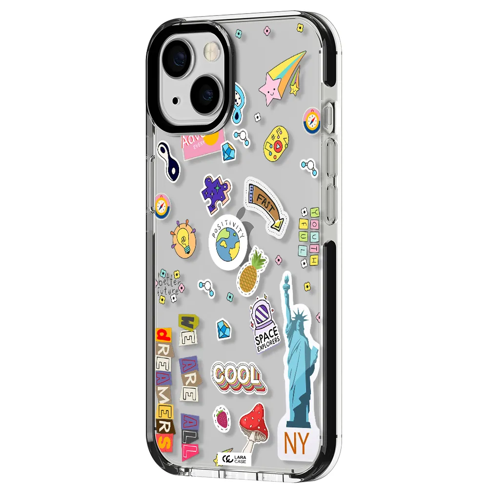 Stickers Apple iPhone 13 impact black border Case
