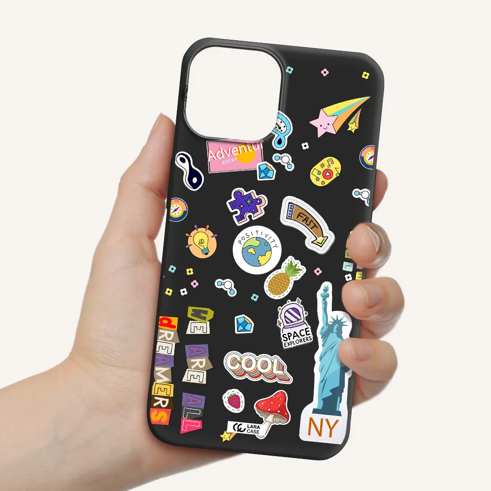 Stickers Apple iPhone 13 mini Silicone black Case