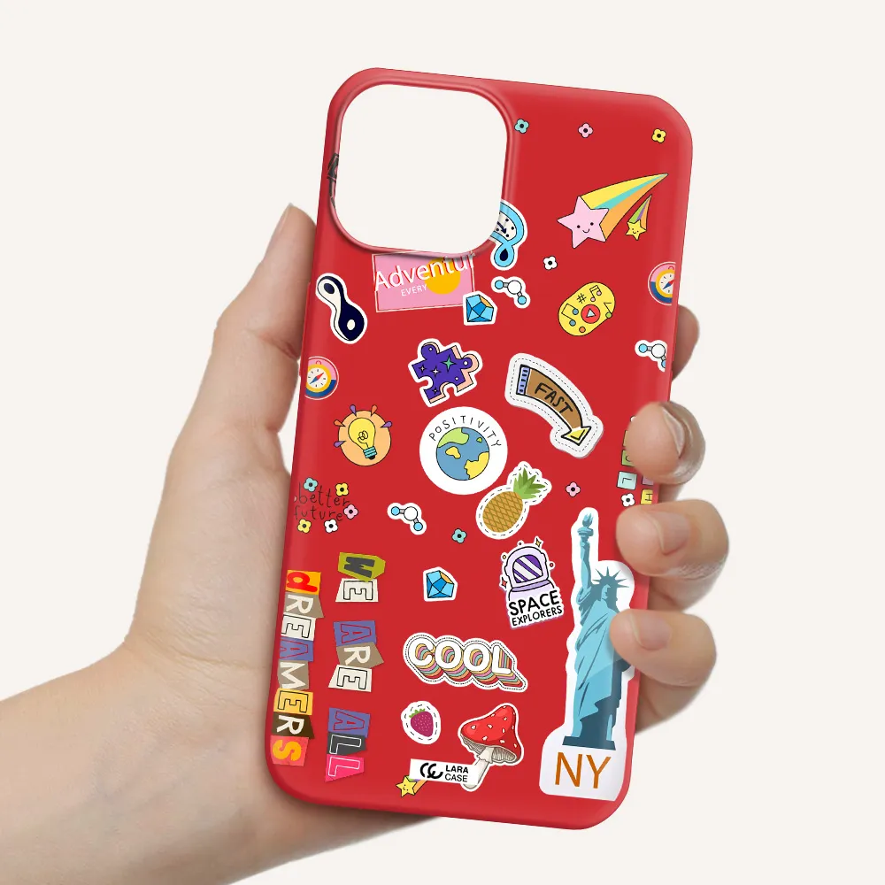 Stickers Apple iPhone 13 mini Silicone Imperial Red Case