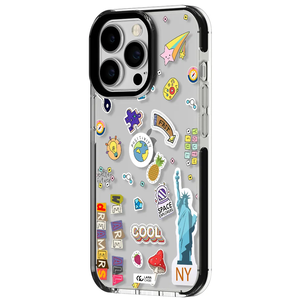 Stickers Apple iPhone 13 Pro impact black border Case