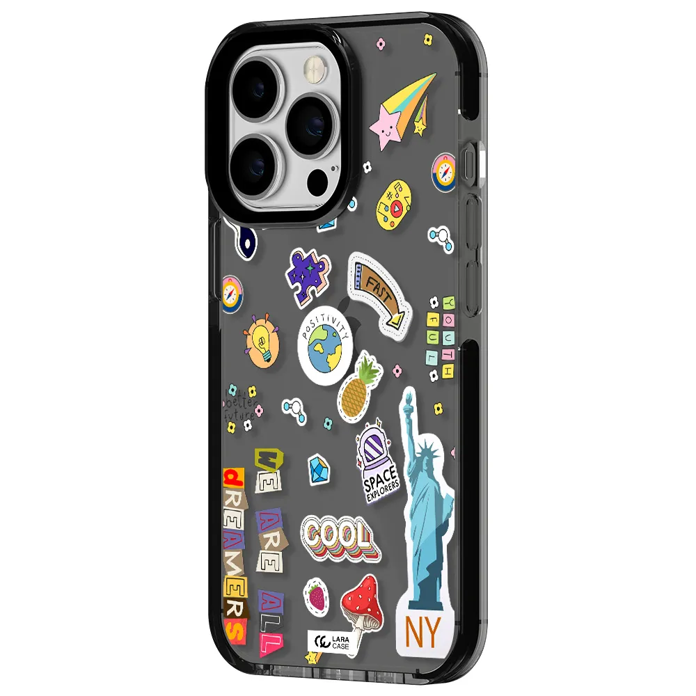 Stickers Apple iPhone 13 Pro impact Smoke Black Case