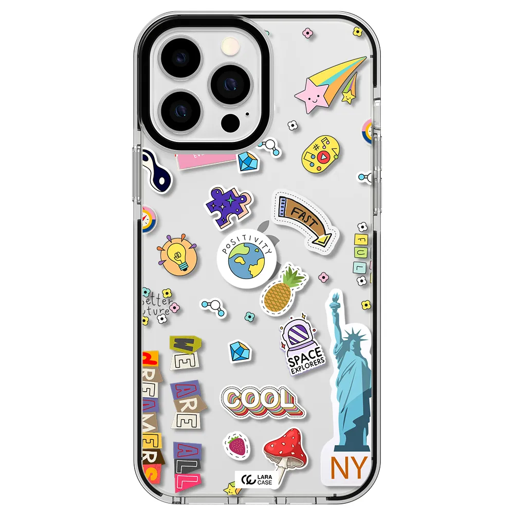 Stickers Apple iPhone 13 Pro Max impact black border Case