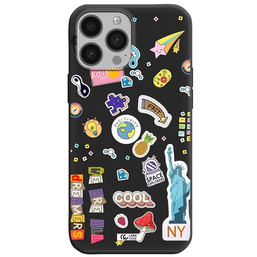 Stickers Apple iPhone 13 Pro Silicone black Case