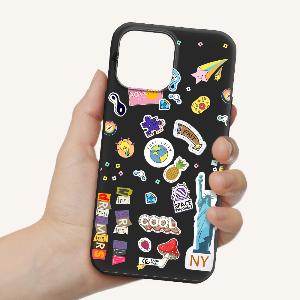 Stickers Apple iPhone 13 Pro Silicone black Case