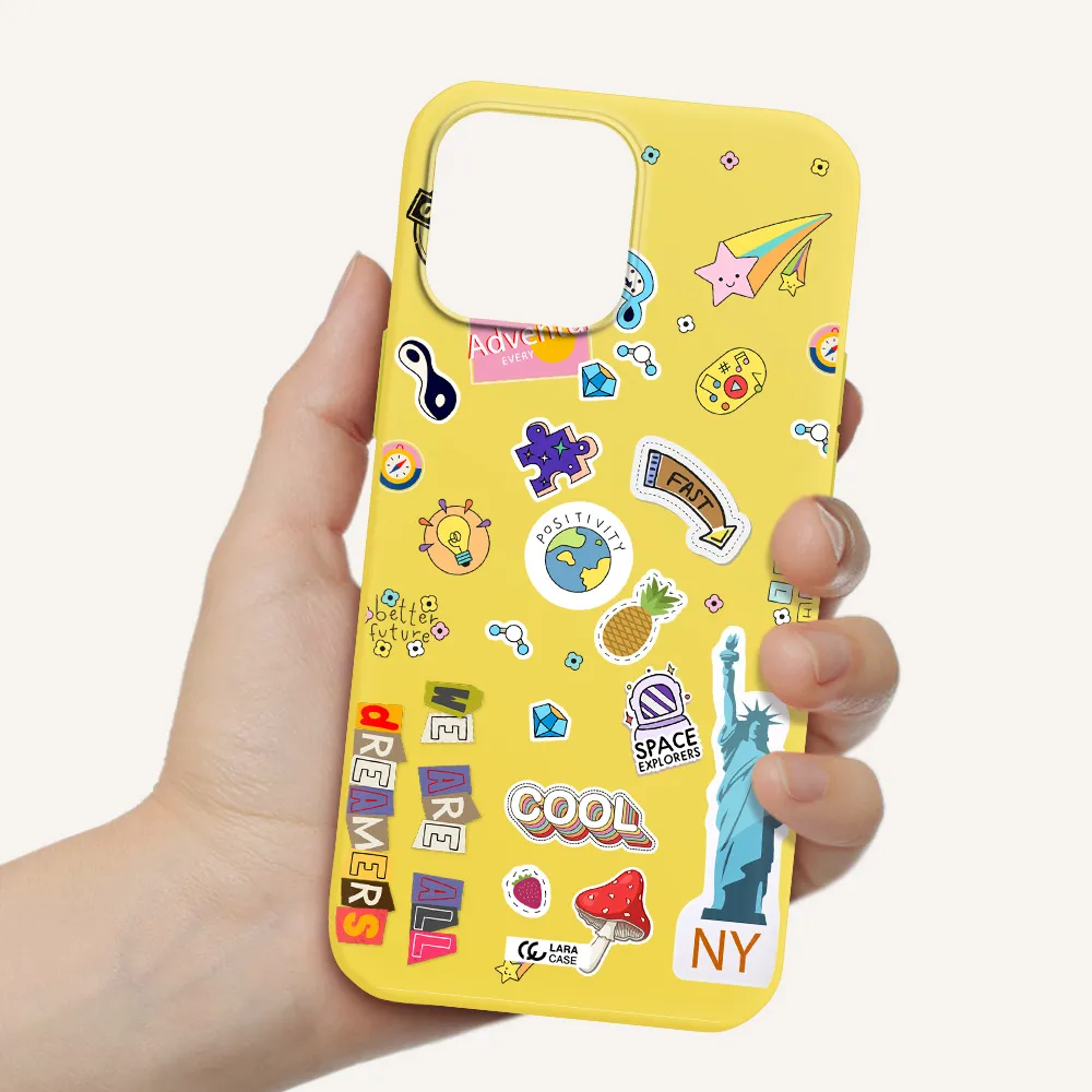 Stickers Apple iPhone 13 Pro Silicone canary yellow Case