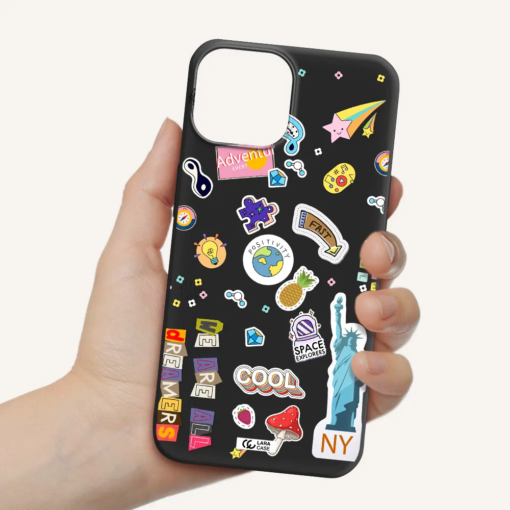 Stickers Apple iPhone 13 Silicone black Case