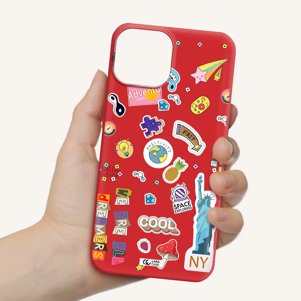 Stickers Apple iPhone 13 Silicone Imperial Red Case