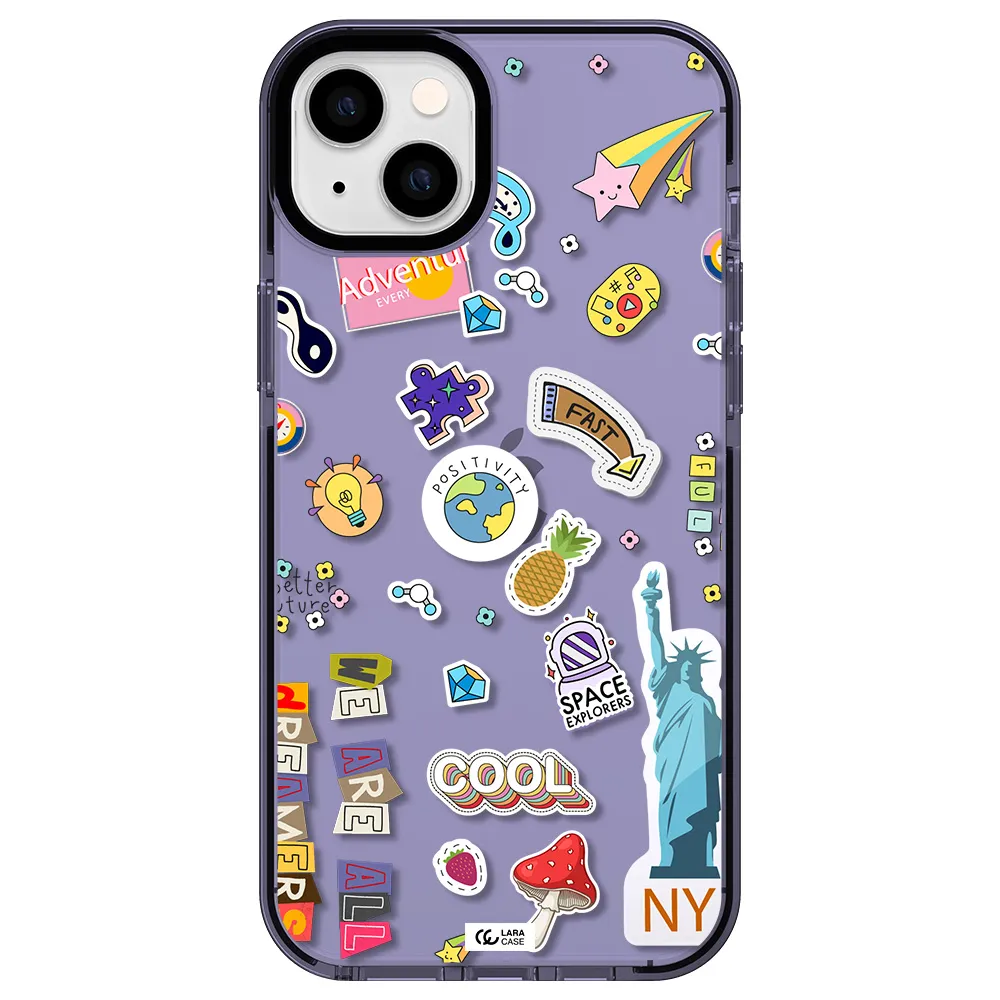 Stickers Apple iPhone 14 plus impact Lilac Case