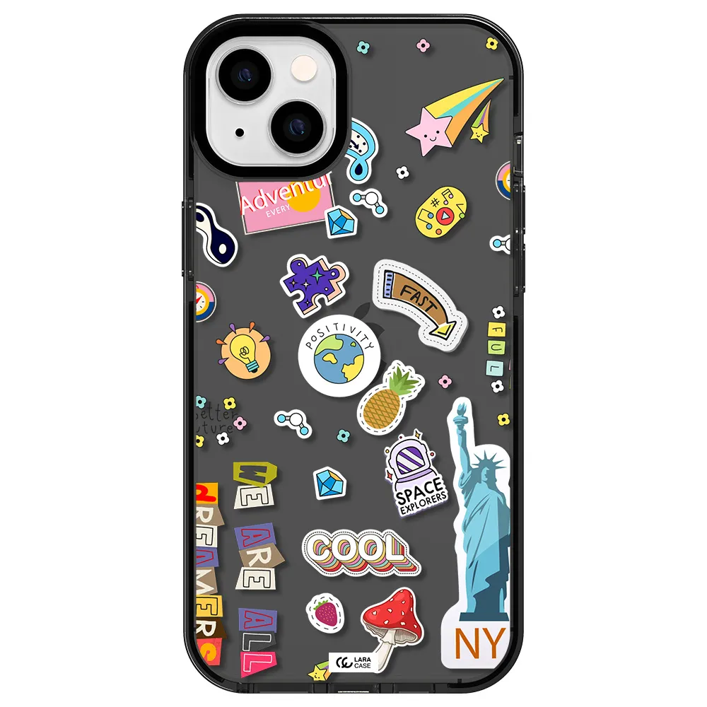 Stickers Apple iPhone 14 plus impact Smoke Black Case