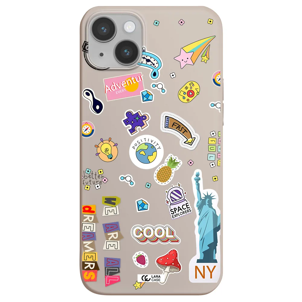 Stickers Apple iPhone 14 plus Silicone Stone Case