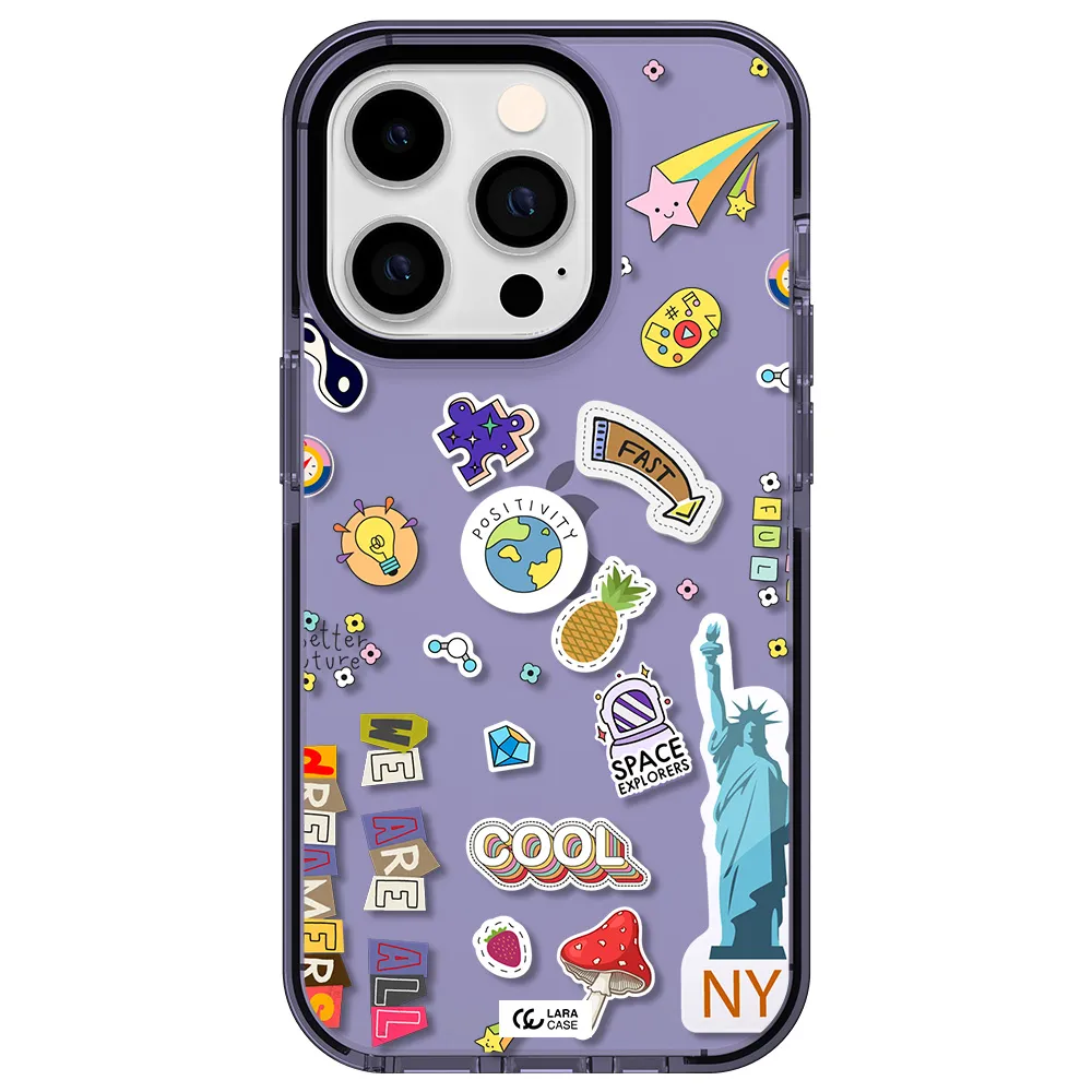 Stickers Apple iPhone 14 pro impact Lilac Case