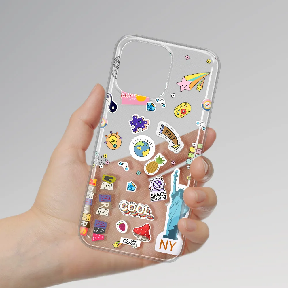 Stickers Apple iPhone 14 pro max Clear TPU Case