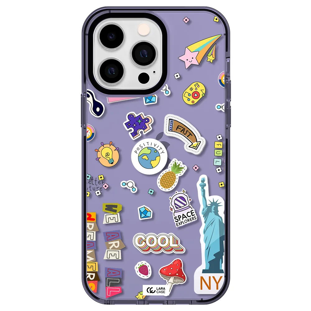 Stickers Apple iPhone 14 pro max impact Lilac Case