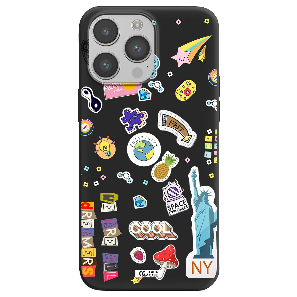 Stickers Apple iPhone 14 pro Silicone black Case