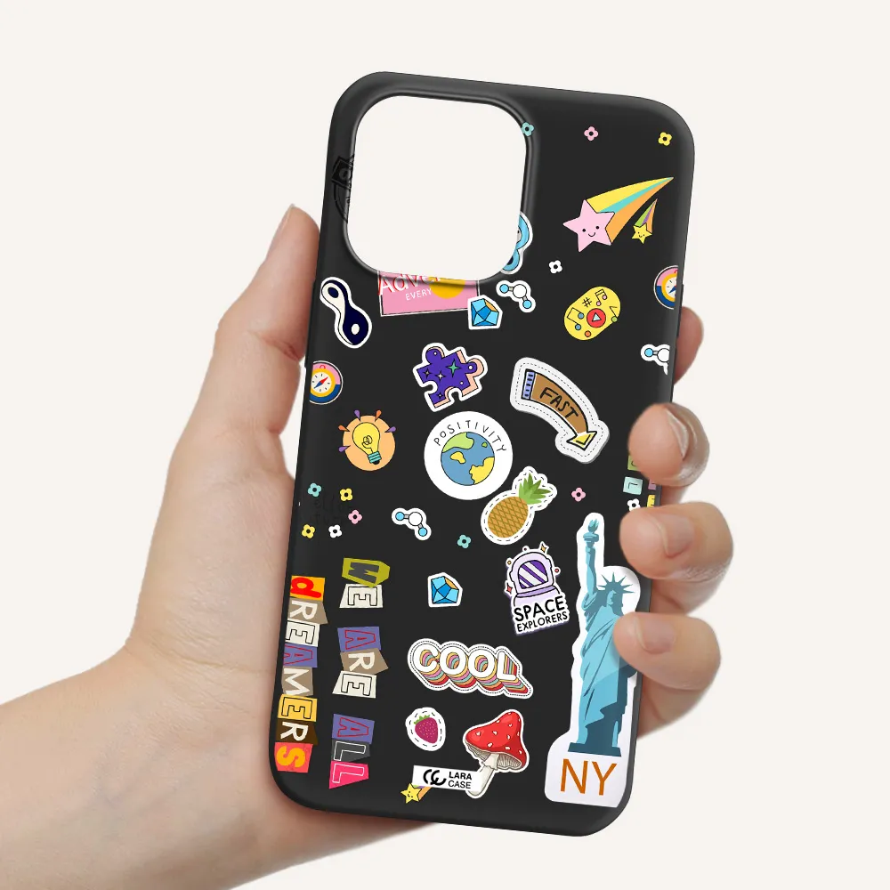 Stickers Apple iPhone 14 pro Silicone black Case