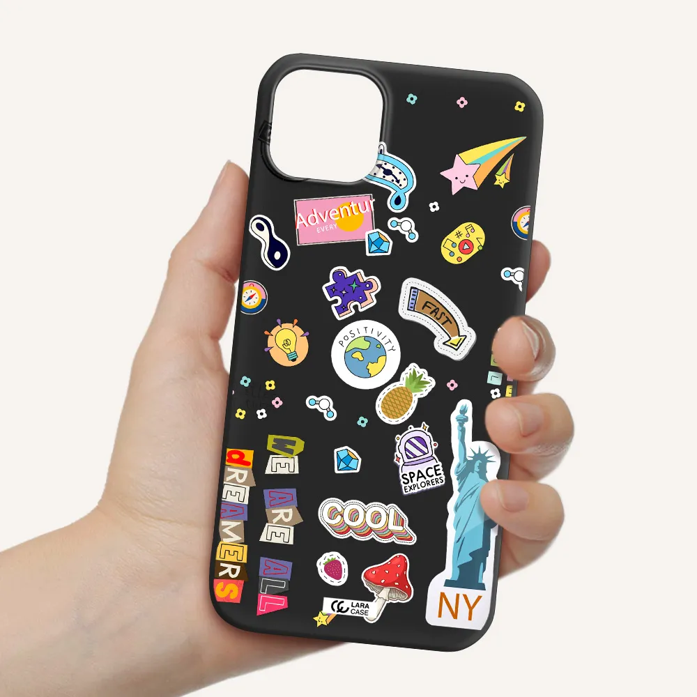 Stickers Apple iPhone 14 Silicone black Case