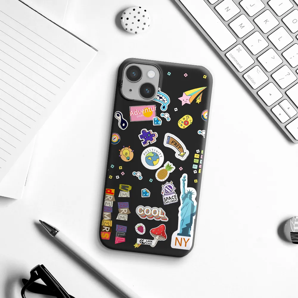 Stickers Apple iPhone 14 Silicone black Case