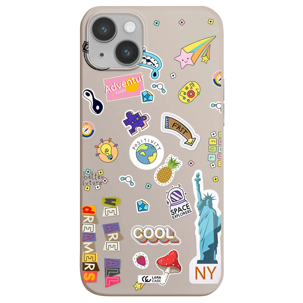 Stickers Apple iPhone 14 Silicone Stone Case