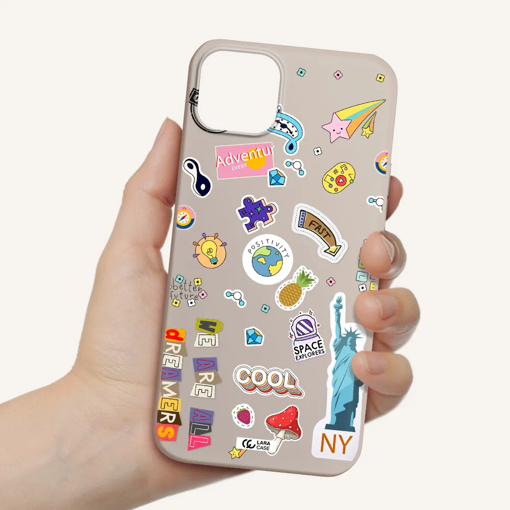 Stickers Apple iPhone 14 Silicone Stone Case