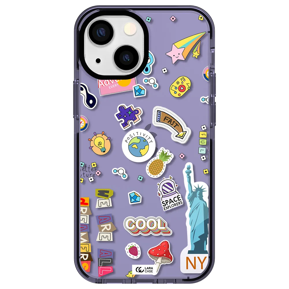 Stickers Apple iPhone 15 impact Lilac Case