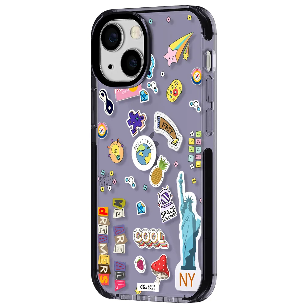 Stickers Apple iPhone 15 impact Lilac Case