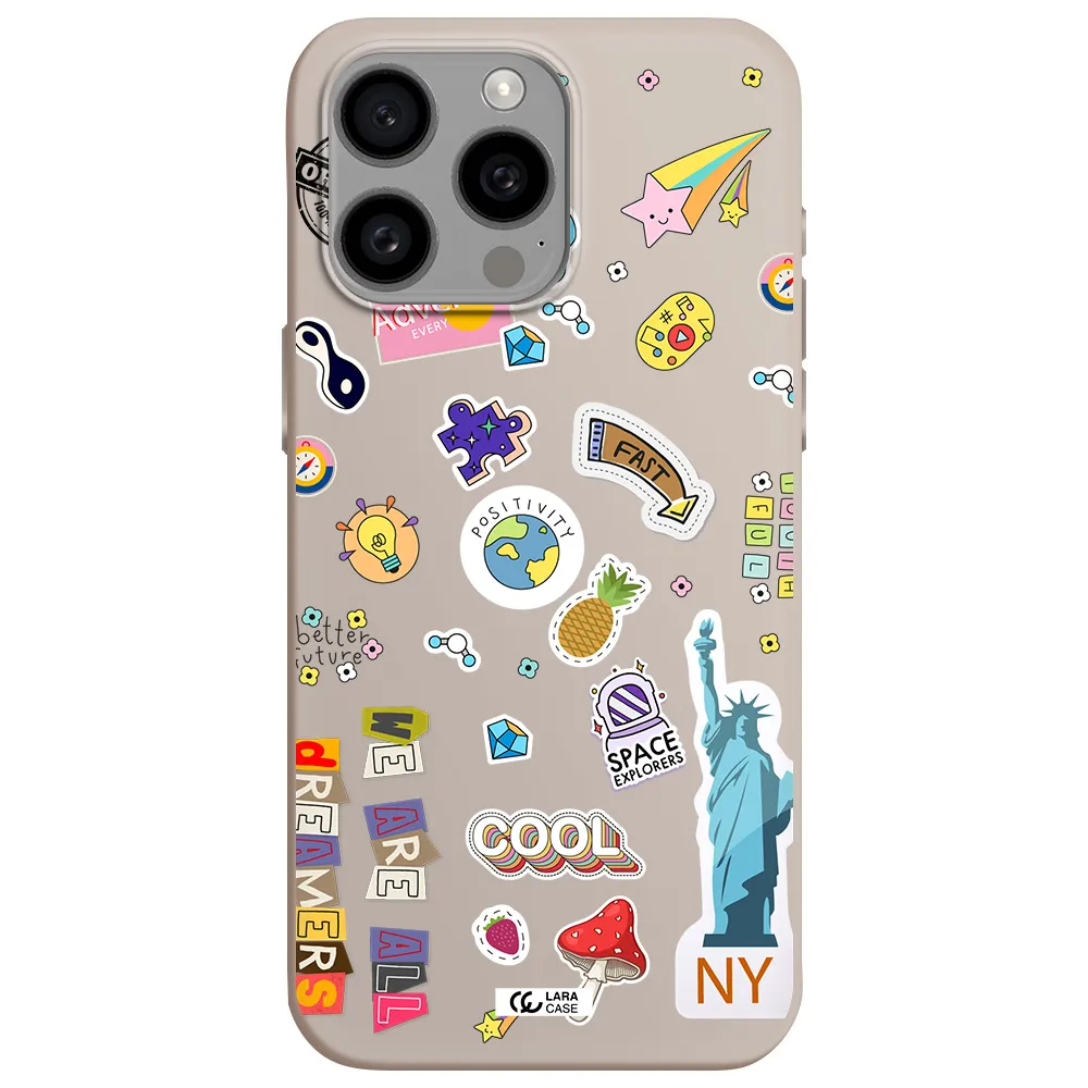 Stickers Apple Iphone 15 Pro max Silicone Stone Case