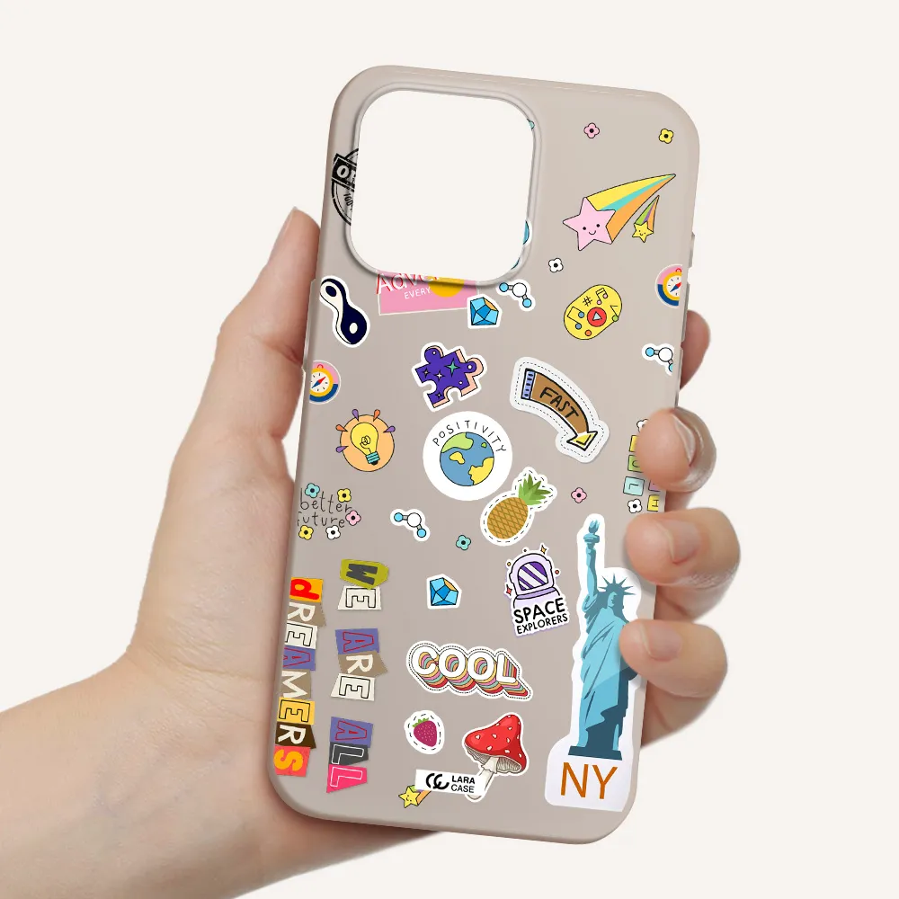 Stickers Apple Iphone 15 Pro max Silicone Stone Case