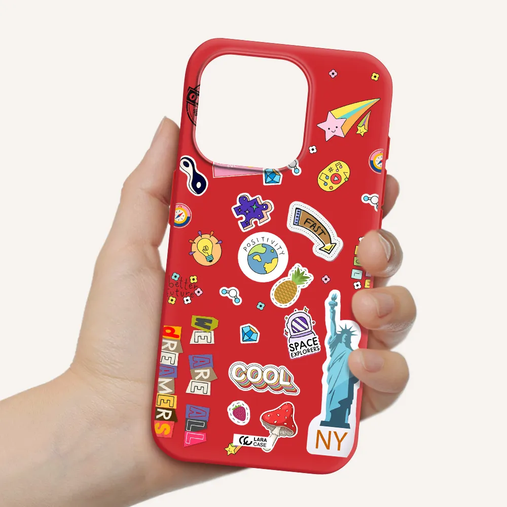 Stickers Apple Iphone 15 Pro Silicone Imperial Red Case