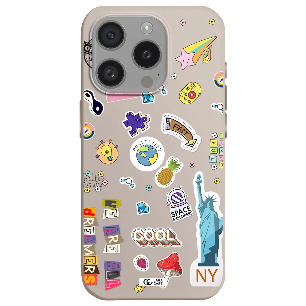 Stickers Apple Iphone 15 Pro Silicone Stone Case
