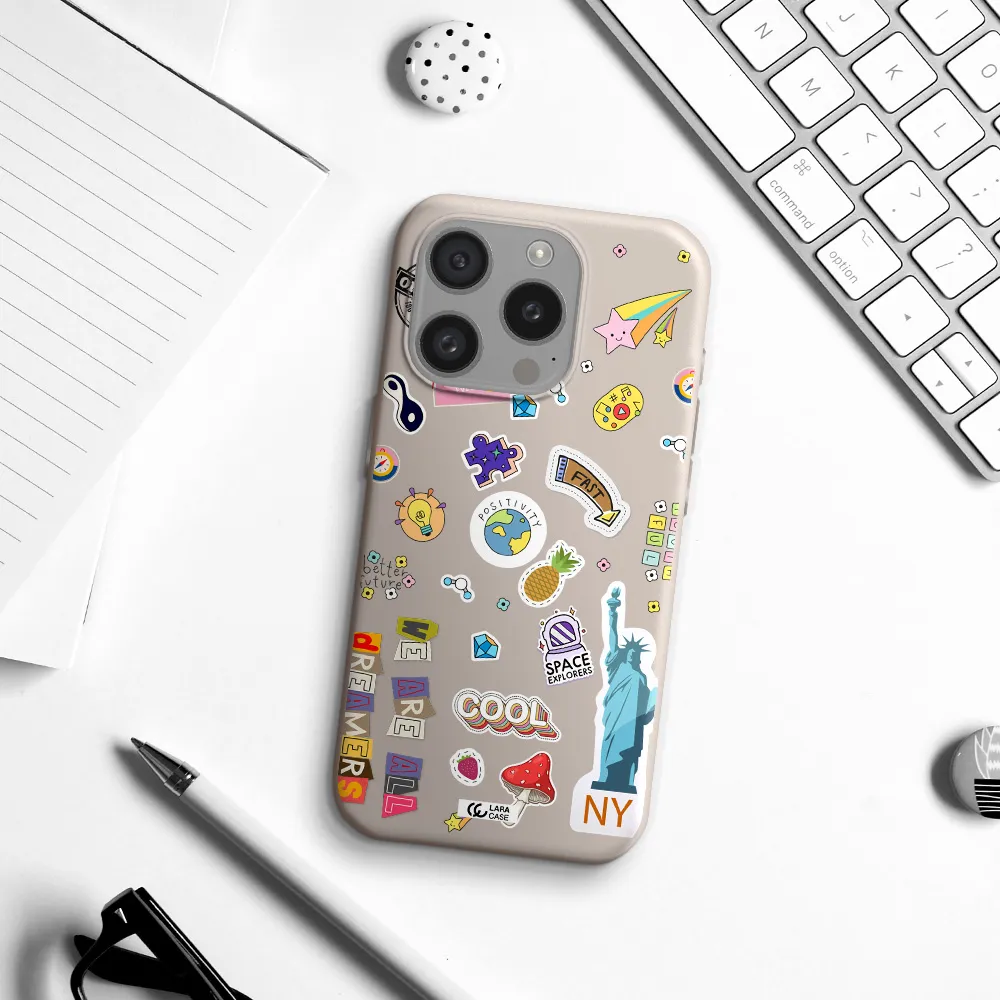 Stickers Apple Iphone 15 Pro Silicone Stone Case