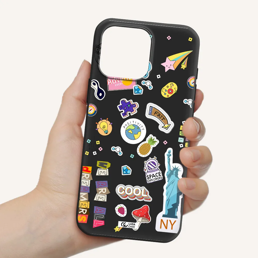 Stickers Apple Iphone 16 Pro Max Silicone Black Case