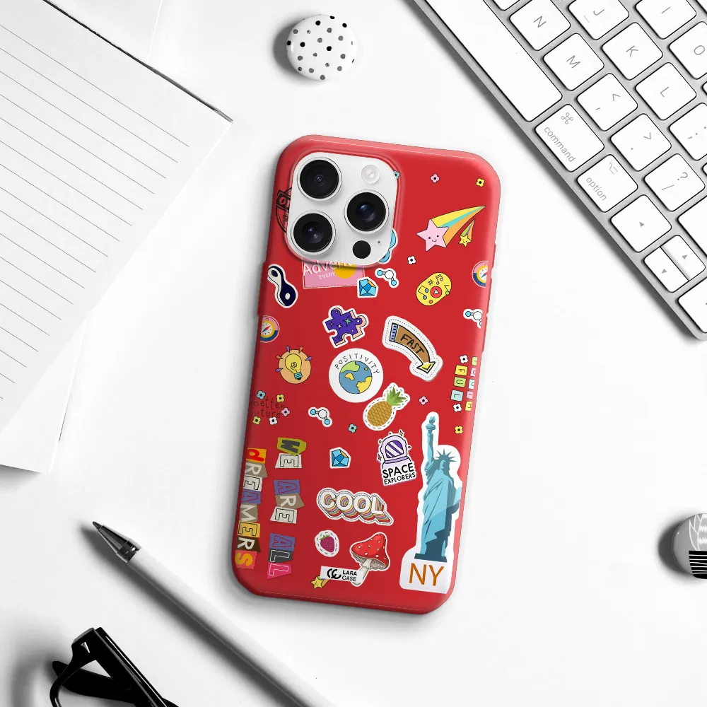 Stickers Apple Iphone 16 Pro Max Silicone Imperial Red Case