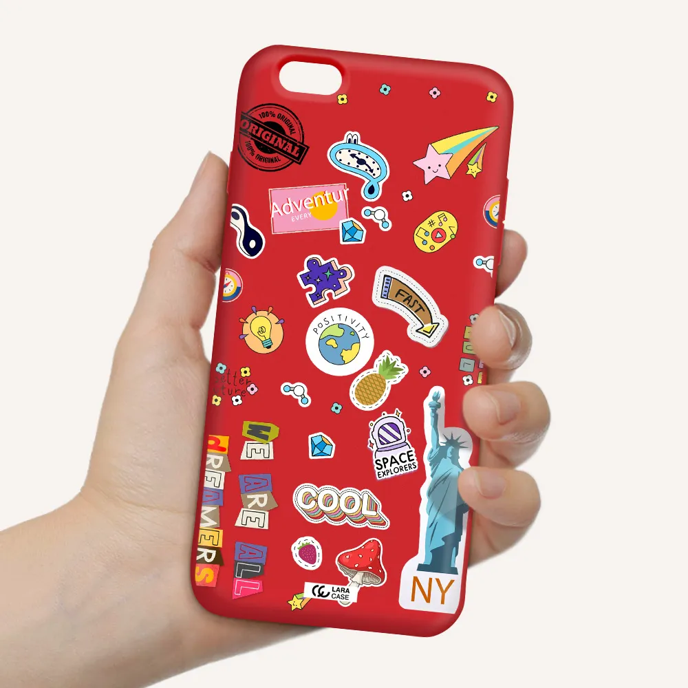 Stickers Apple iPhone 6 plus Silicone Imperial Red Case
