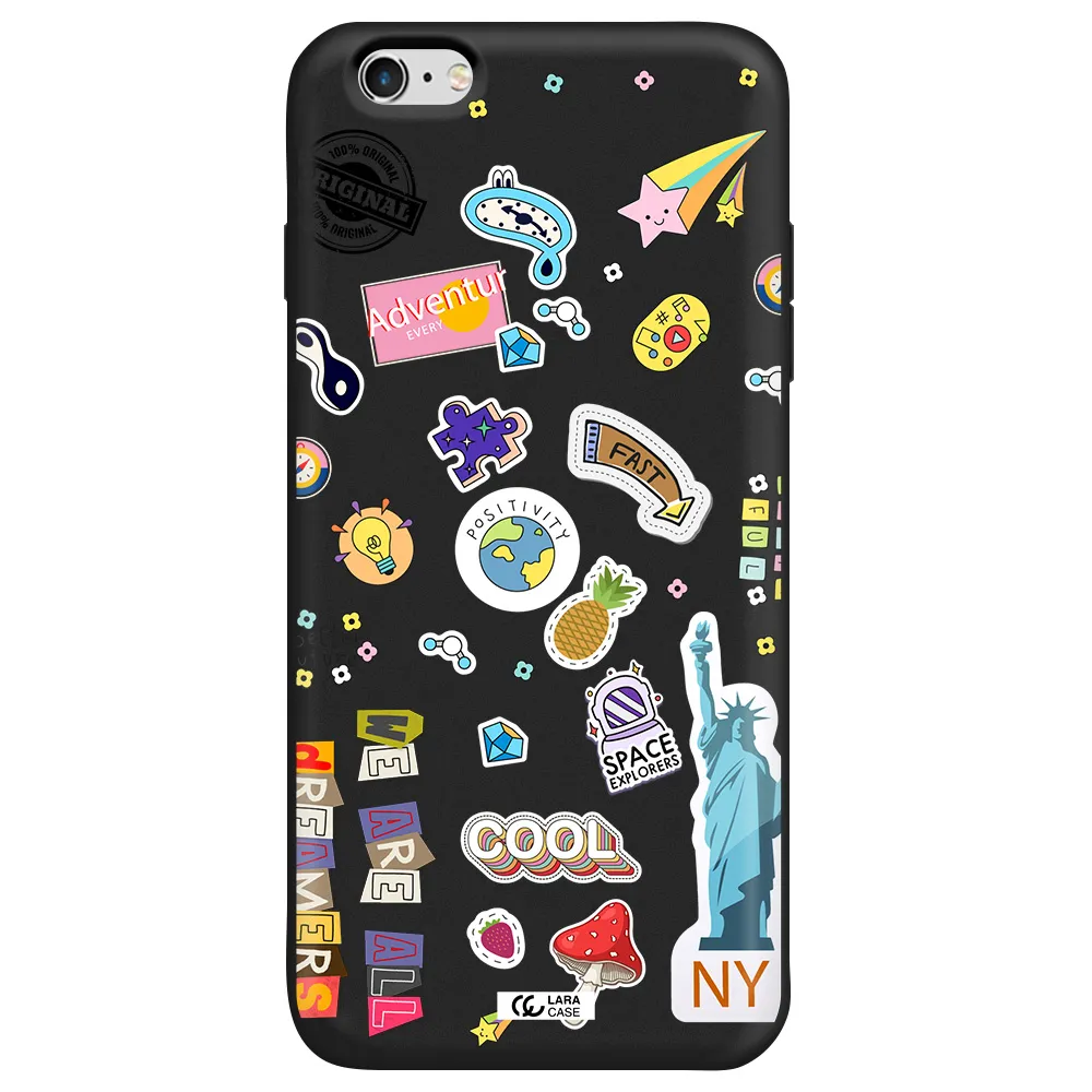 Stickers Apple iPhone 6 s plus Silicone black Case