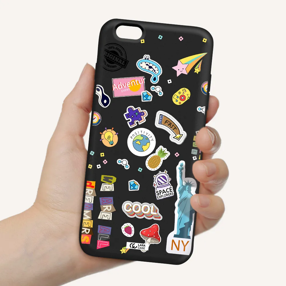 Stickers Apple iPhone 6 s plus Silicone black Case