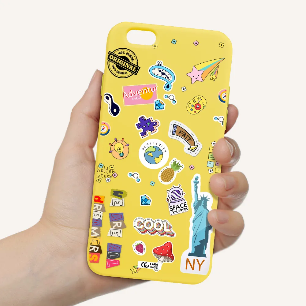 Stickers Apple iPhone 6 Silicone canary yellow Case