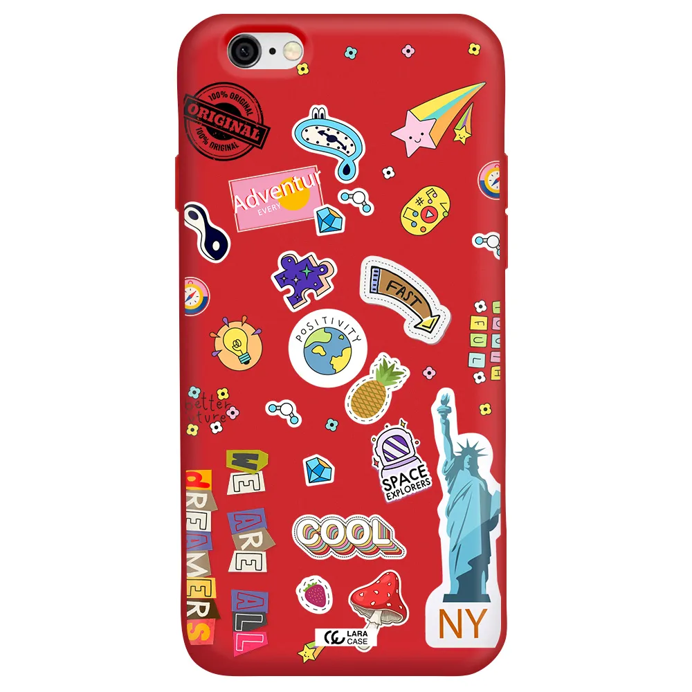 Stickers Apple iPhone 6 Silicone Imperial Red Case