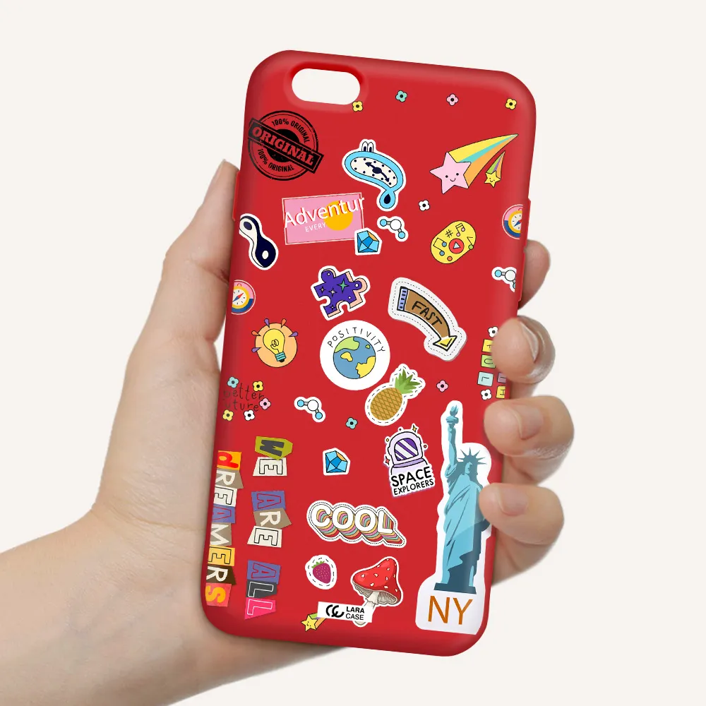 Stickers Apple iPhone 6 Silicone Imperial Red Case