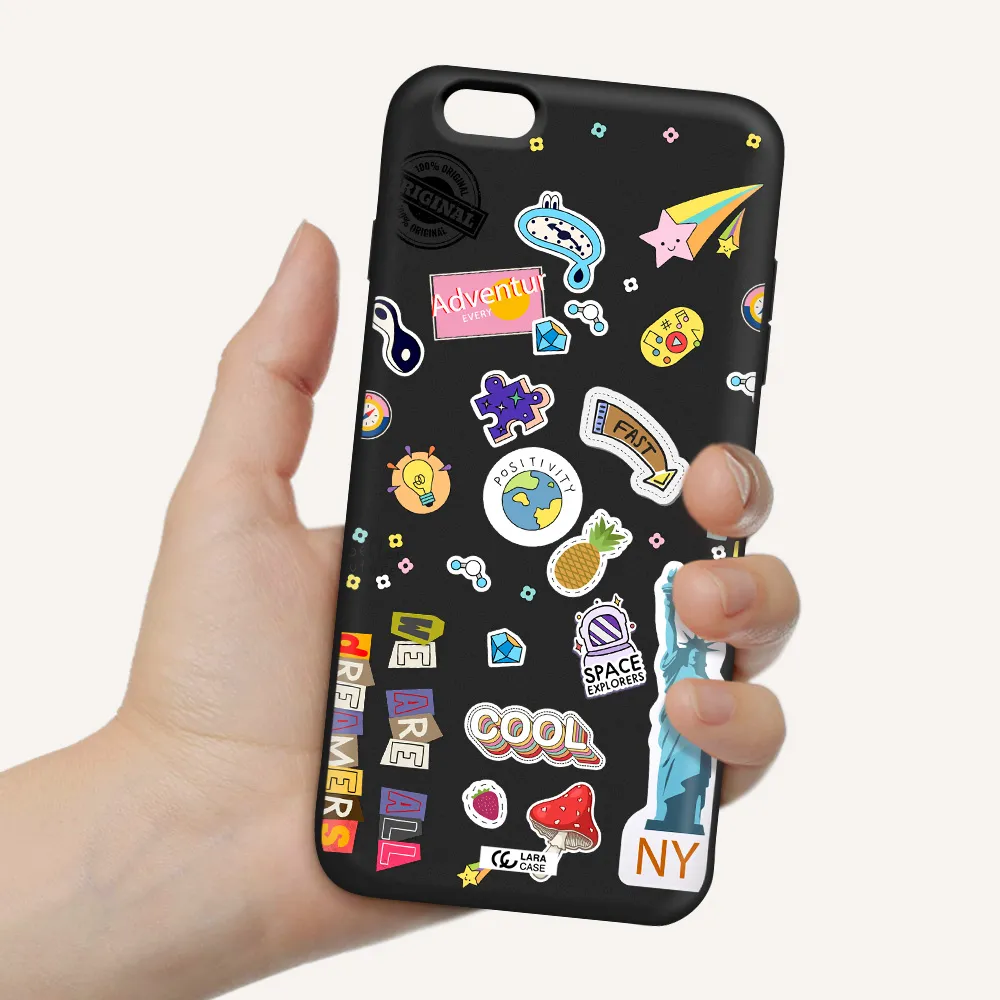 Stickers Apple iPhone 6S Silicone black Case