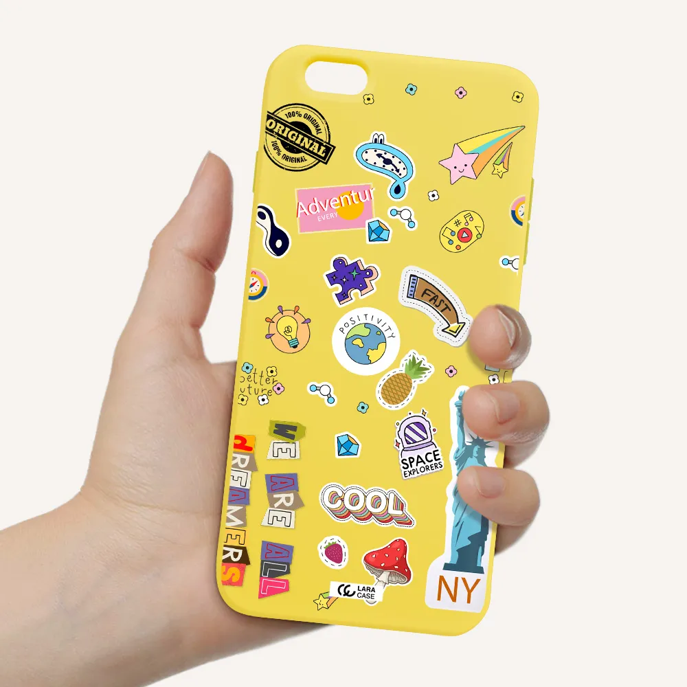 Stickers Apple iPhone 6S Silicone canary yellow Case