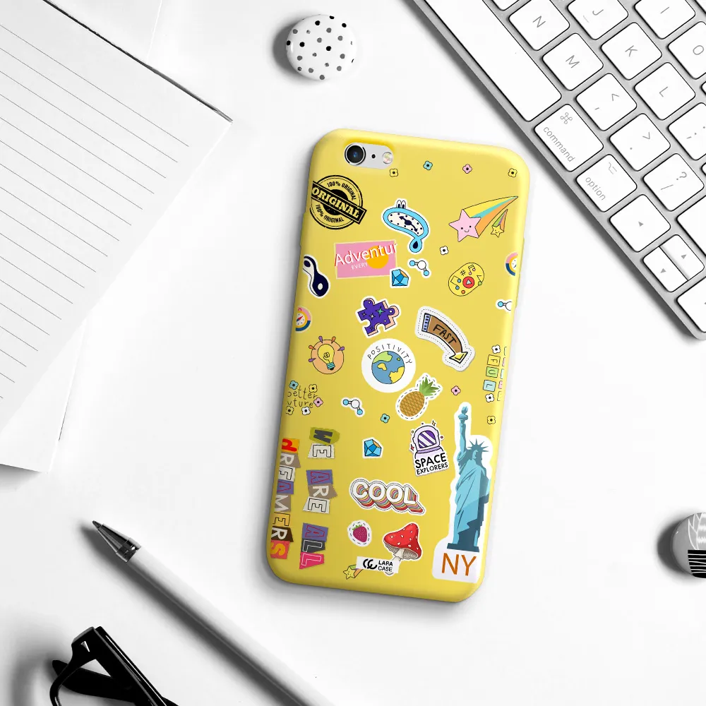 Stickers Apple iPhone 6S Silicone canary yellow Case