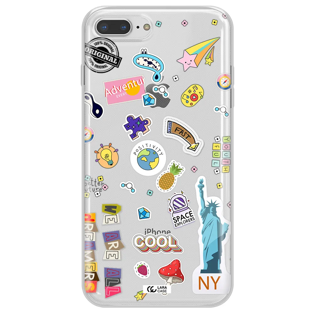 Stickers Apple iPhone 7 plus Clear TPU Case